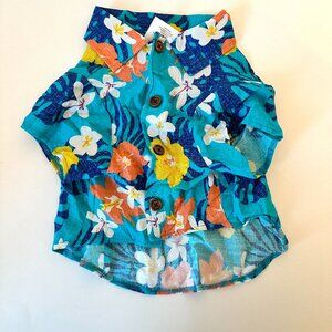 Blue Aloha Dog Shirt